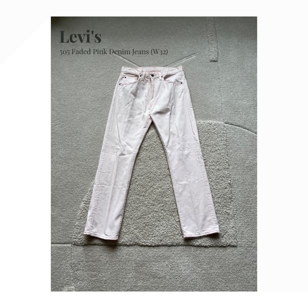 Levi's 505 페이디드 핑크 데님 (29-30)