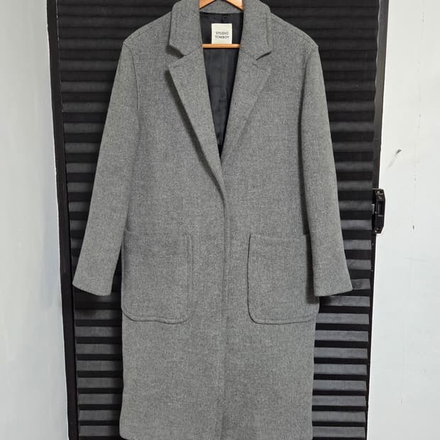 [스튜디오 톰보이] 앙고라 패치 포켓 싱글 코트 | 00166