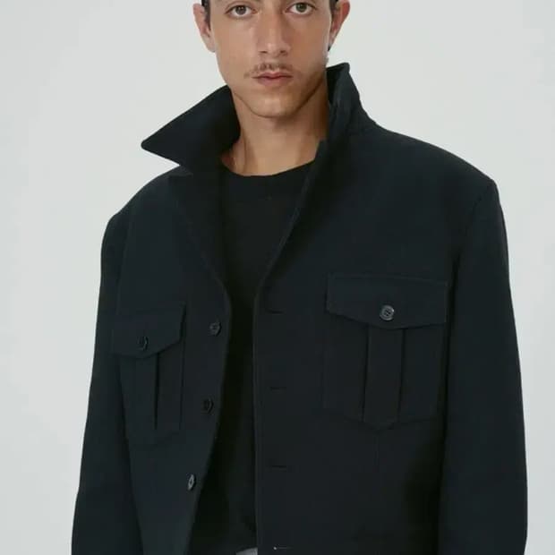 [L] 렉토 카일 밀리터리 울 블렌드 숏 크롭 자켓