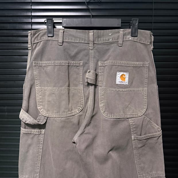 칼하트 싱글니 카펜더 워크 데님 팬츠 32 와이드 샌드 그레이 회색 일본