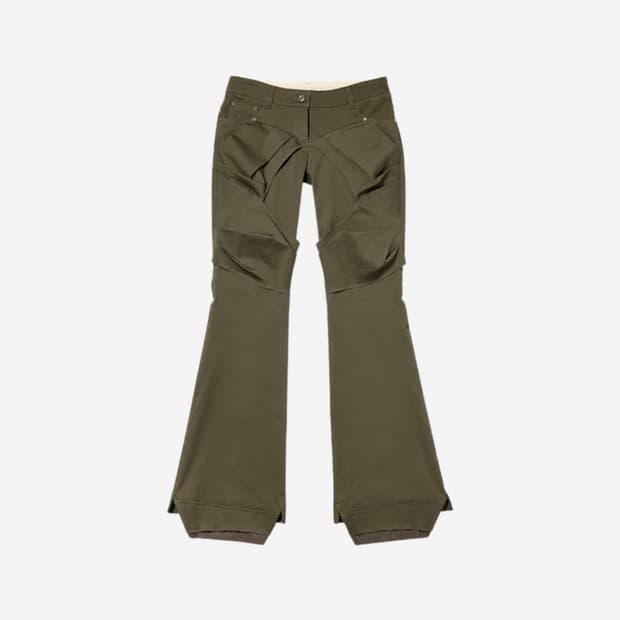 Open yy 부츠컷 카고 팬츠 카키