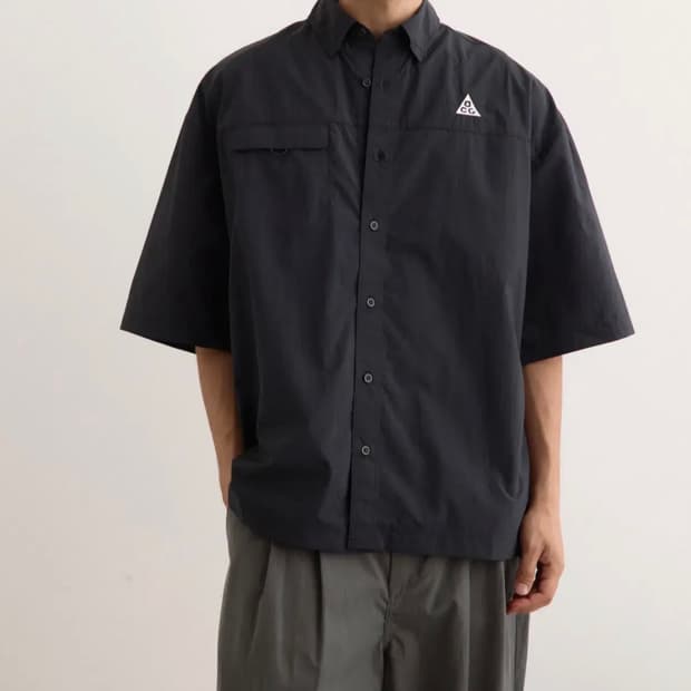NIKE 나이키 ACG 오브 위버 UV 리펠 숏슬리브 셔츠 블랙 / L