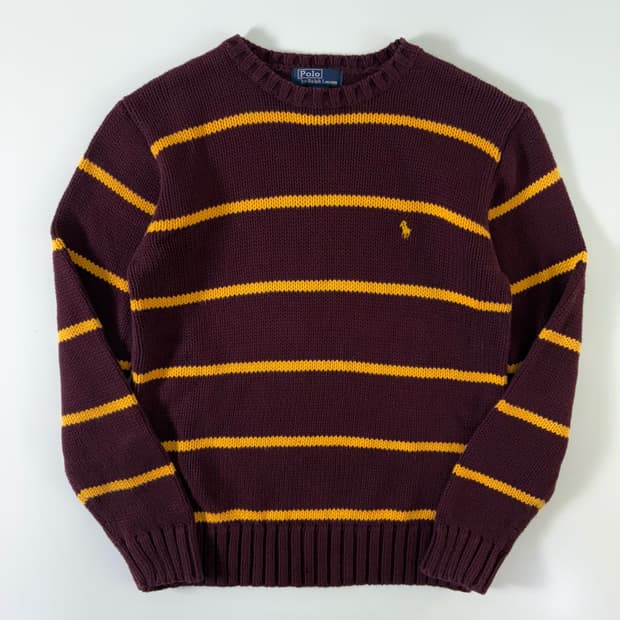 Polo  폴로 랄프로렌 자수 코튼 스트라이프 니트