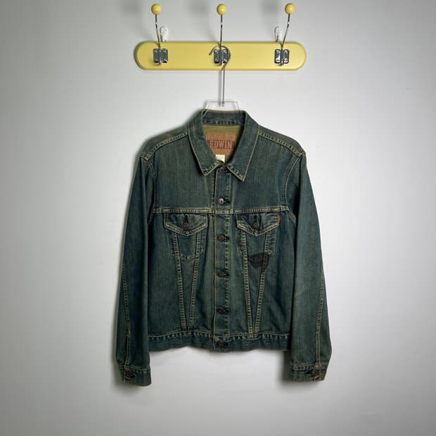 Edwin 에드윈 빈티지 데님 트러커 자켓 M