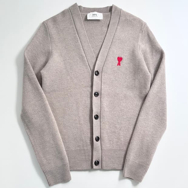 아미 베이지 울 가디건