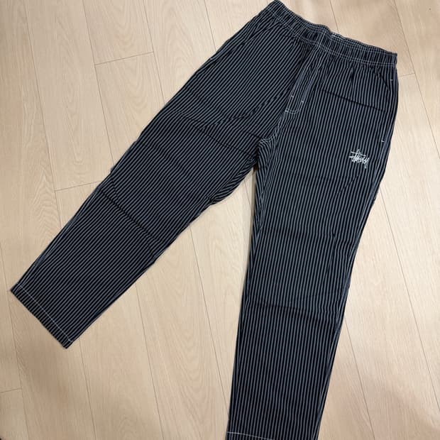STUSSY 스투시 스트라이프 팬츠 블랙 (새상품)