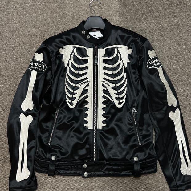 밴슨 본 레더 자켓 XL판매글