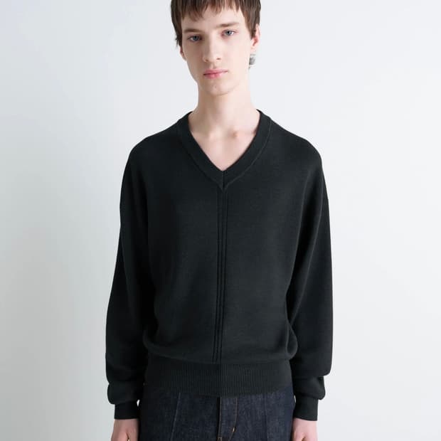 [M,L,XL]르메르 25fw 브이넥 니트/Anthracite
