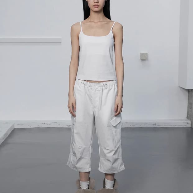 세릭 Cerric waist string capri cargo pants