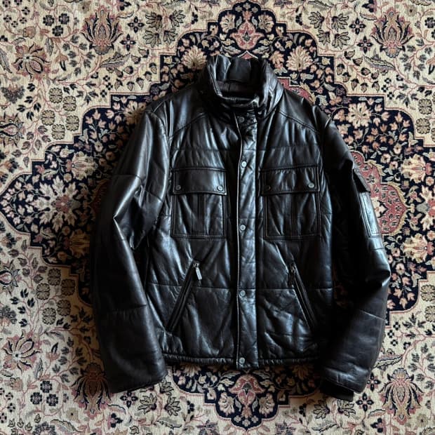 BALLY 발리 램스킨 레더 필드 자켓 100