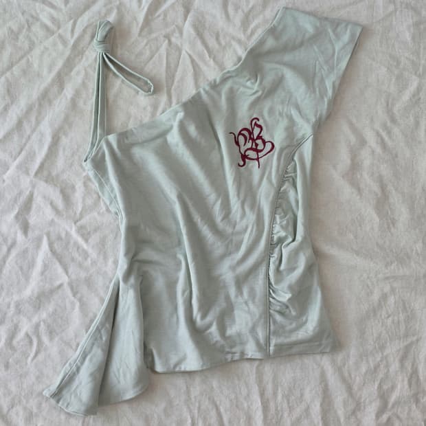 배디 One Shoulder Drape Sleeveless