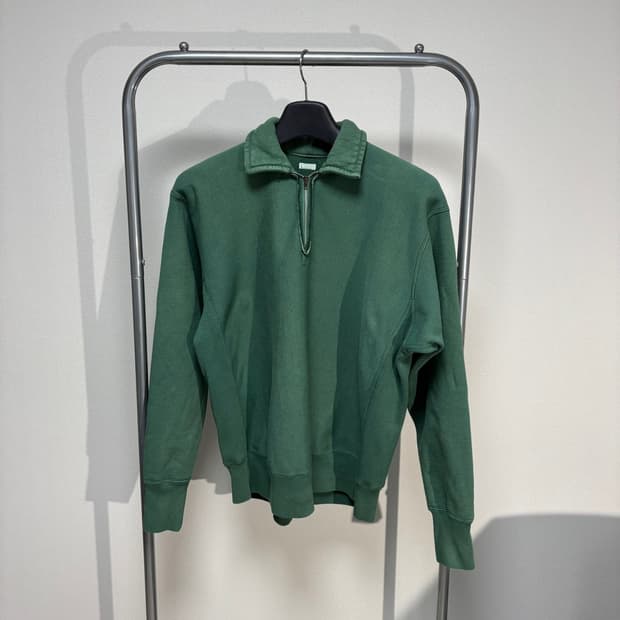 3) a.presse 아프레쎄 24SS 하프 집업 스웻셔츠 그린