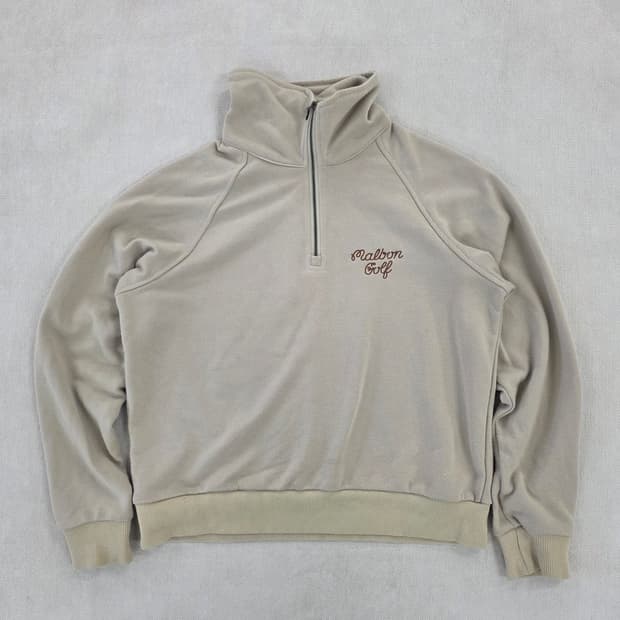 [S] 버킷햇 로고 하프집업 긴팔티 0223J