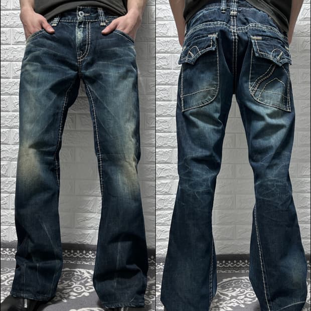 버커루 스파이럴 데님 팬츠