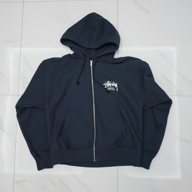 [L] 스투시 스탁 서울 후드 집업 네이비