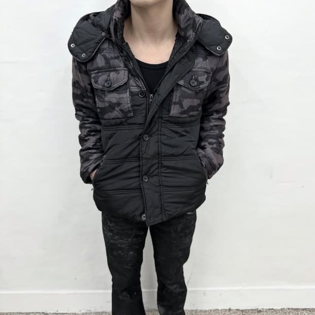 Custom culture camo down jacket