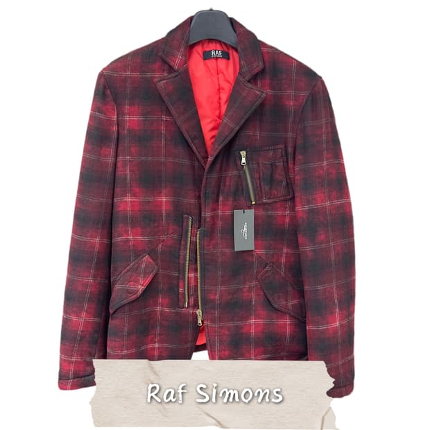 라프시몬스 raf simons 버팔로 체크 집업 자켓
