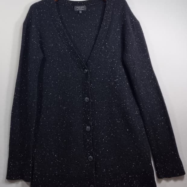 S ) rag&bone 랙앤본 블랙 캐시미어100% 니트 가디건