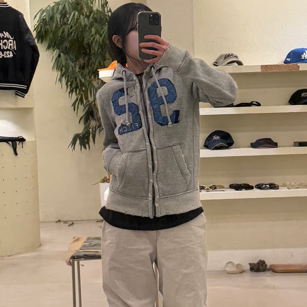 아베크롬비 92로고 데미지 후드집업 U275