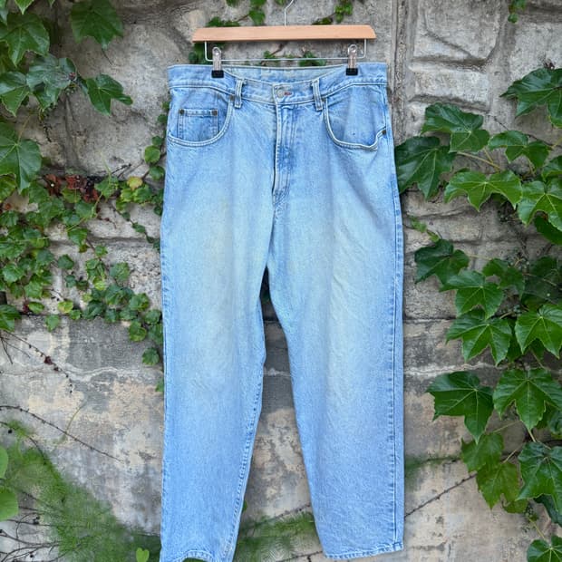 90s 럭키브랜드 덩가리 핏 made in usa 데님 팬츠 34