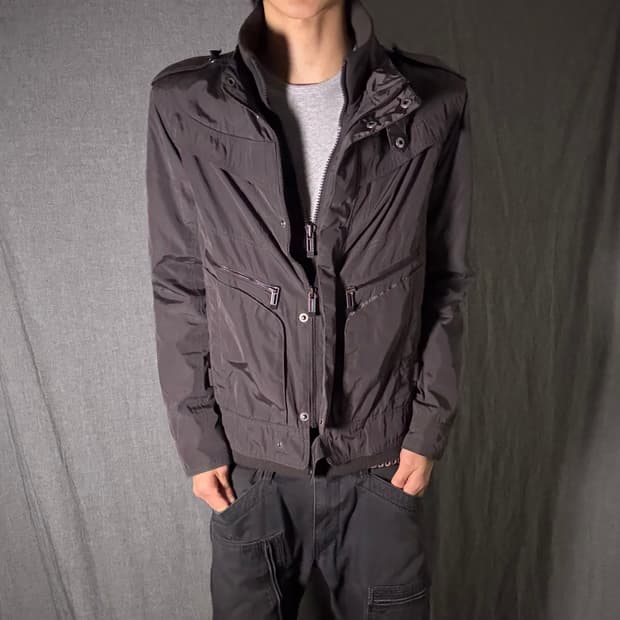 y2k 버커루 자켓 그레이