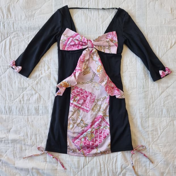 MARS 프리미엄 클래식 쥬얼핑크 리본  마즈원피스