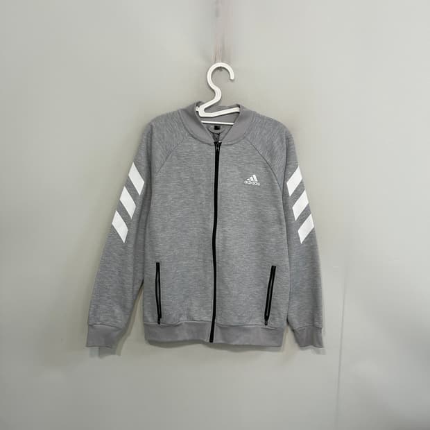 아디다스 그레이 집업 트레이닝 160