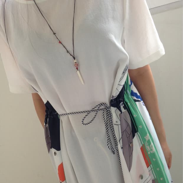 vintage printed dress