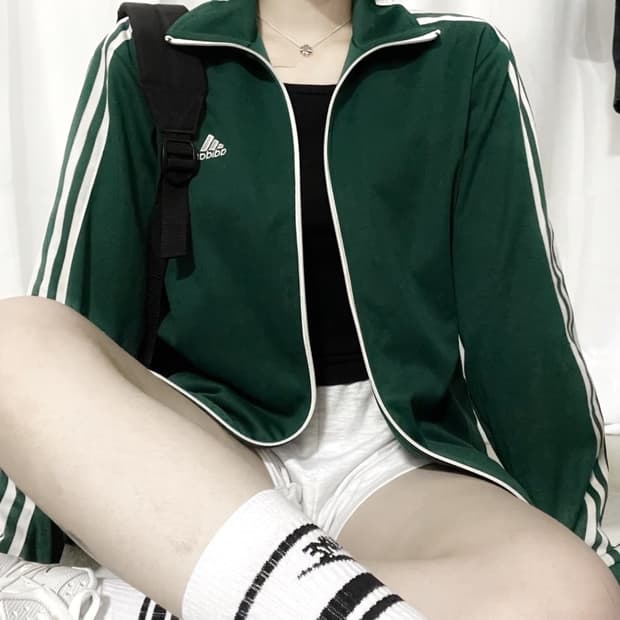 아디다스 데일리 그린 초록 져지 집업 트랙탑