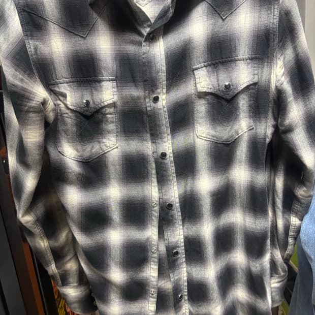 생로랑 플란넬 웨스턴 셔츠 L