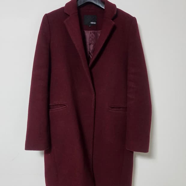 미쏘 버건디 코트 S사이즈 팝니다