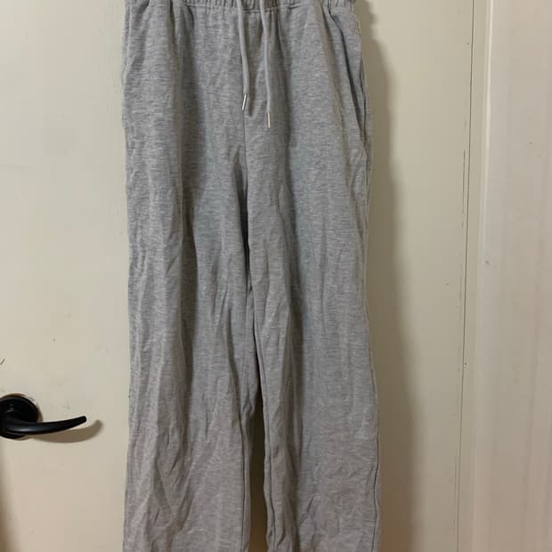 SPAO 그레이 와이드 밴딩 팬츠 M