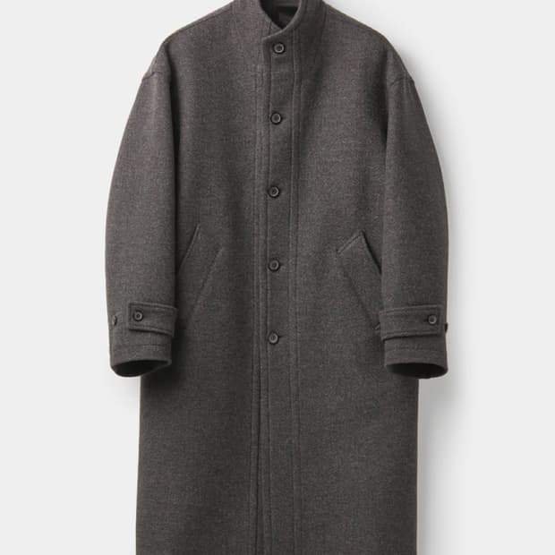 Coor 쿠어 캐시미어 블렌드 하이넥 코트 (신더그레이) L사이즈