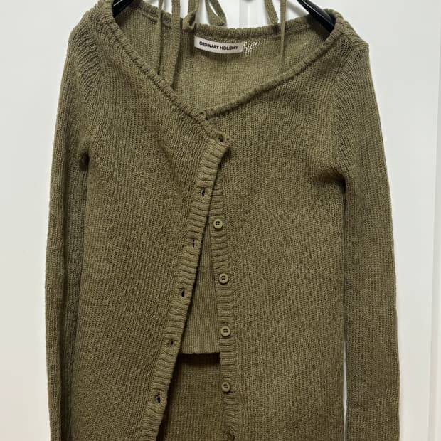 오디너리 홀리데이 LAYERED HALTER KNIT SET