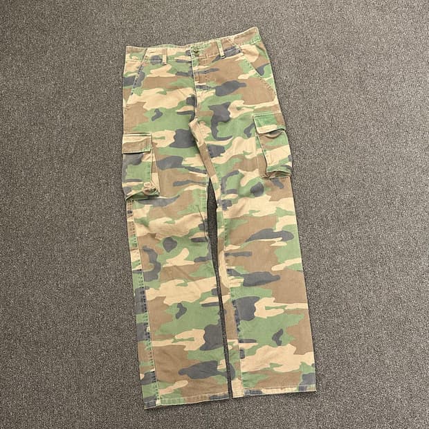 L)Japanese vintage 여성 카모 카고 팬츠