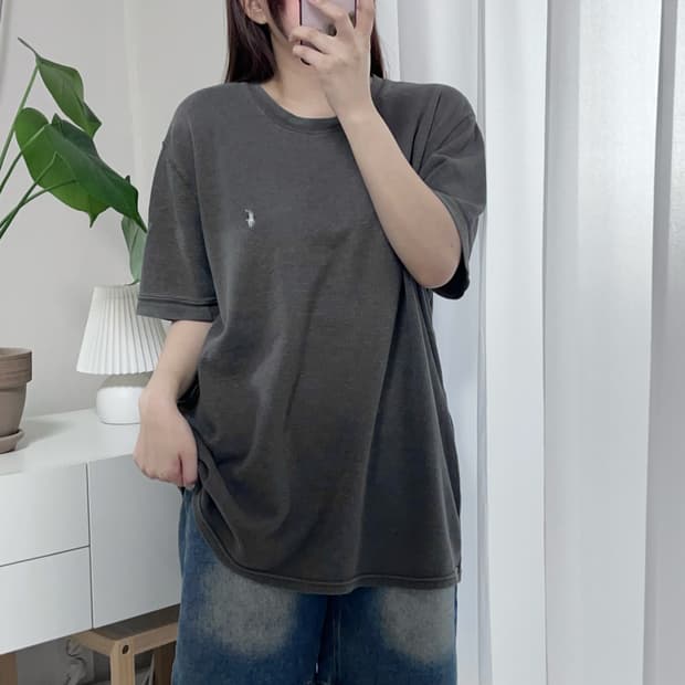 [정품] 폴로 그레이 / 실버포니 와플 반팔티 [ XL ]