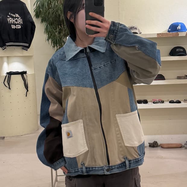 칼하트 패치워크 워크 자켓 U390