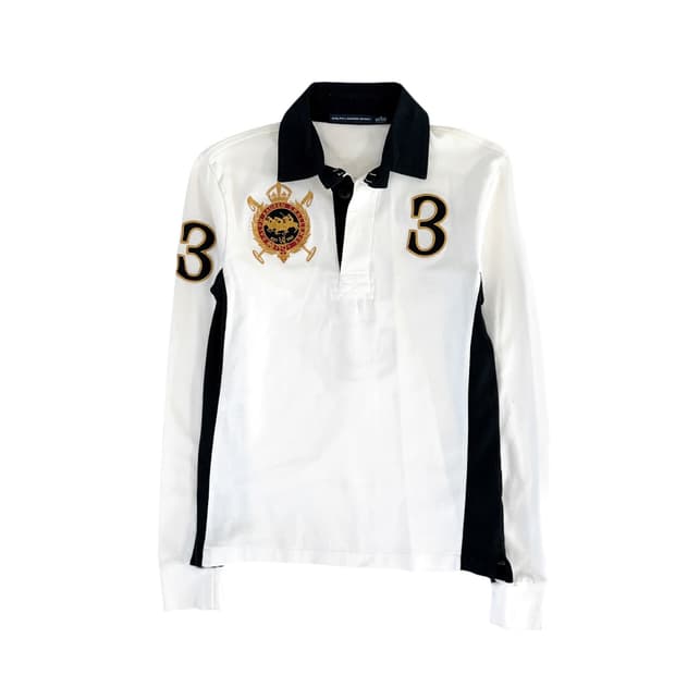 폴로 랄프로렌 스포츠 럭비 카라티 화이트 woman m