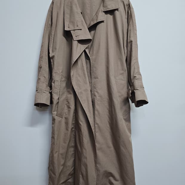 시스템 롱 트렌치 코트 베이지