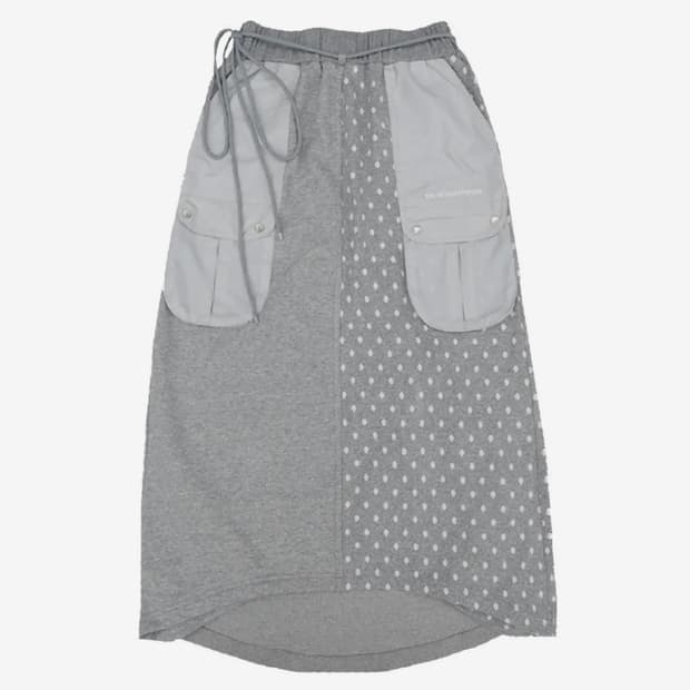 더뮤지엄비지터 DOT MIXED MAXI SKIRT