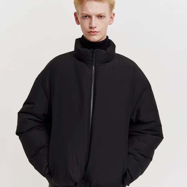 MMGL/ 플러피 다운 자켓 블랙/ XL