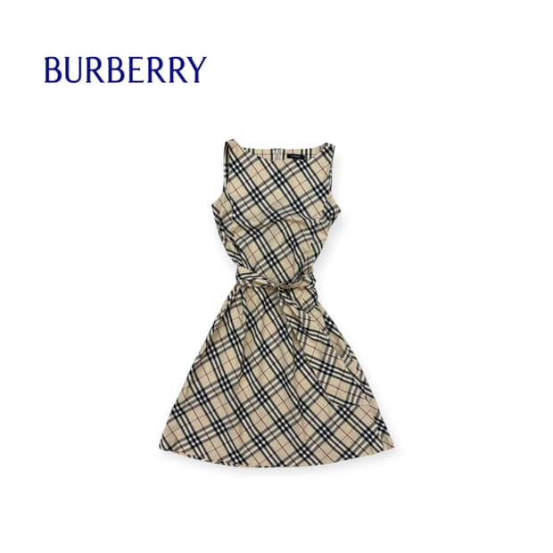 버버리 노바체크 슬리브리스 원피스