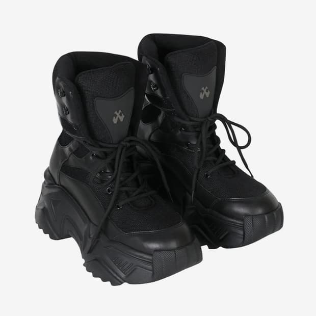 PLATFORM BOOTS SNEAKERS BLACK
