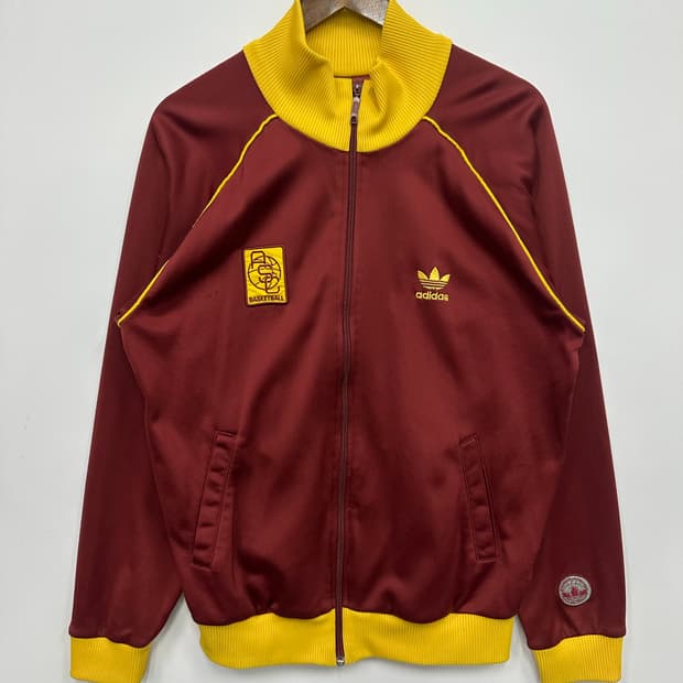 아디다스 ASC 버건디 져지 트랙탑 