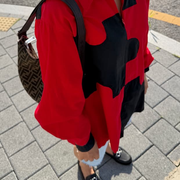 Moschino Vintage Puzzle Colorblock Shirt