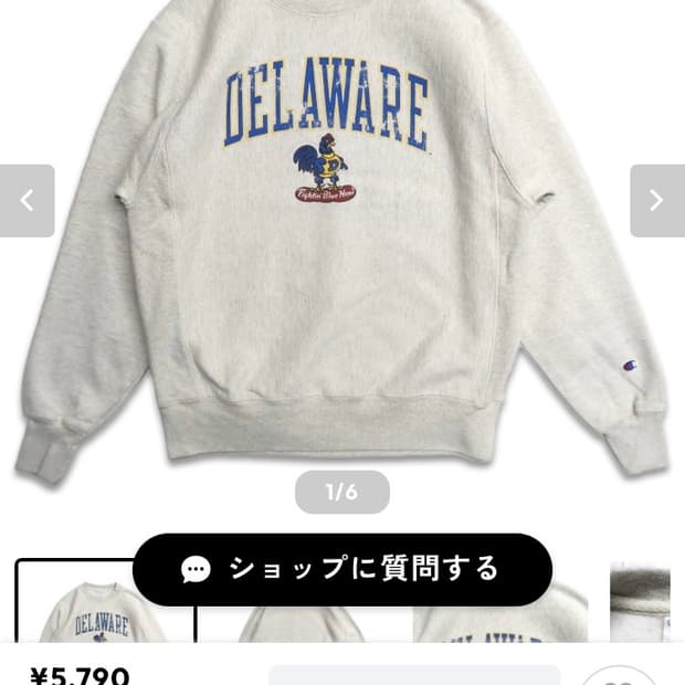 챔피온 빈티지 delaware 맨투맨