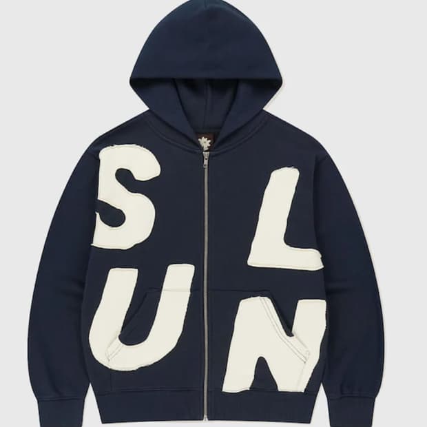 SUNLOVE Capital Zip Up Hoodie Navy