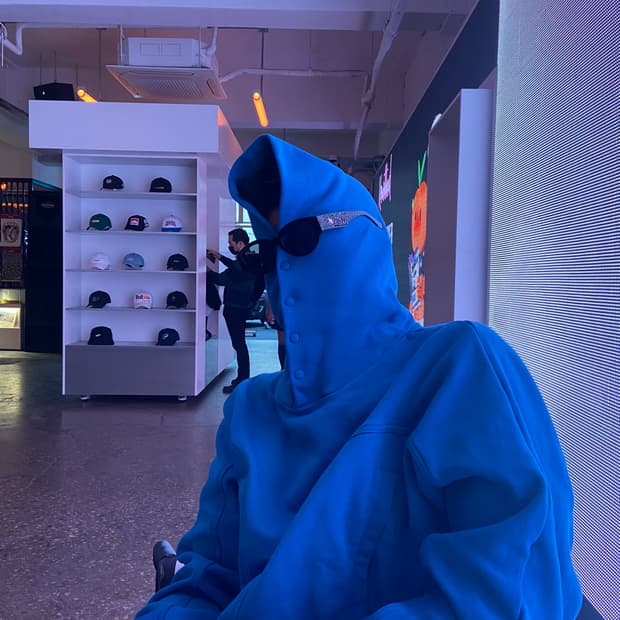 그레일즈 지오메트리 후드 블루 M