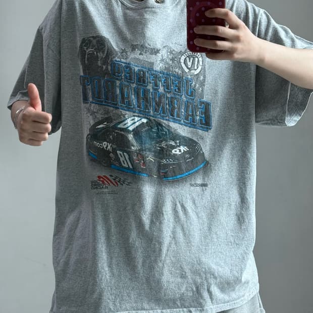 나스카 레이싱 그레이 반팔티