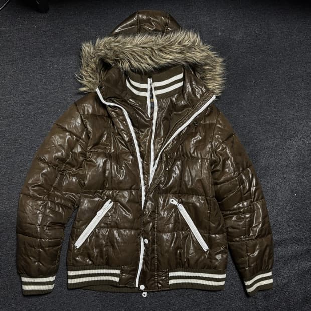 Y2K Punk fur hood jacket